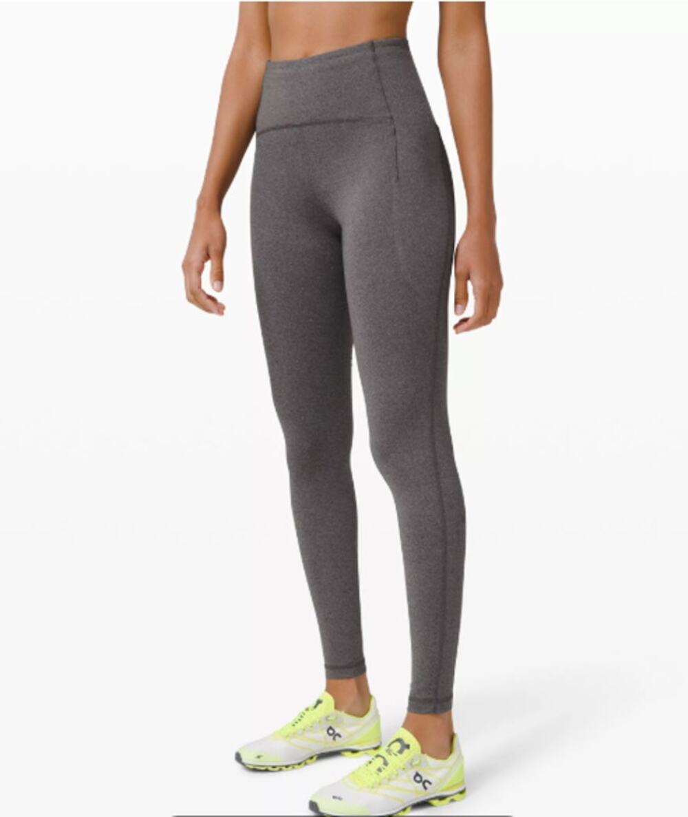 Lululemon Swift Speed Sz 6 High Rise Tights 28" Inseam Heathered Grey